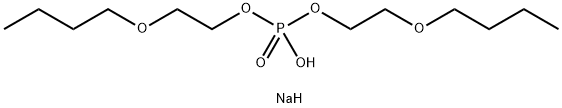 りん酸ビス(2-ブトキシエチル)=ナトリウム 化学構造式