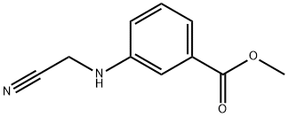 Benzoic acid, 3-[(cyanomethyl)amino]-, methyl ester (9CI) Structure