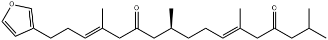 (6E,14E)-17-(3-Furyl)-2,6,10,14-tetramethyl-6,14-heptadecadiene-4,12-dione 结构式