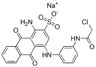 sodium 1-amino-4-[[3-[(chloroacetyl)amino]phenyl]amino]-9,10-dihydro-9,10-dioxoanthracene-2-sulphonate,75268-68-7,结构式