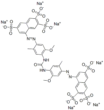 hexasodium 8,8'-[carbonylbis[imino(5-methoxy-2-methyl-4,1-phenylene)azo]]bisnaphthalene-2,3,6-trisulphonate 结构式