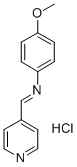 Benzenamine, 4-methoxy-N-(4-pyridinylmethylene)-, monohydrochloride Structure