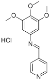 3,4,5-Trimethoxy-N-(4-pyridinylmethylene)benzenamine monohydrochloride Structure