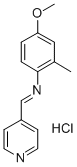 4-Methoxy-2-methyl-N-(4-pyridinylmethylene)benzenamine monohydrochlori de Structure