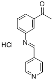 1-(3-((4-Pyridinylmethylene)amino)phenyl)ethanone monohydrochloride 结构式