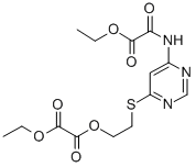 2-((6-((Ethoxyoxoacetyl)amino)-4-pyrimidinyl)thio)ethyl ethyl ethanedi oate Structure