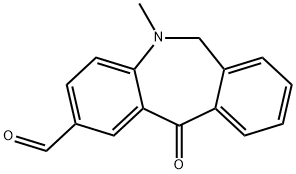 5,6-Dihydro-5-methyl-11-oxo-11H-dibenz[b,e]azepine-2-carbaldehyde Struktur