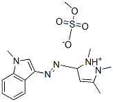 1,2,3-trimethyl-5-[(1-methyl-1H-indol-3-yl)azo]-1H-pyrazolium methyl sulphate Structure