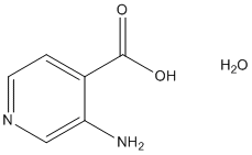 3-Aminoisonicotinic acid hydrate (1:1) Struktur