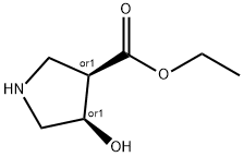 3-Pyrrolidinecarboxylic acid, 4-hydroxy-, ethyl ester, cis- (9CI)|