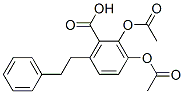 2,3-Bis(acetyloxy)-6-(2-phenylethyl)benzoic acid 结构式