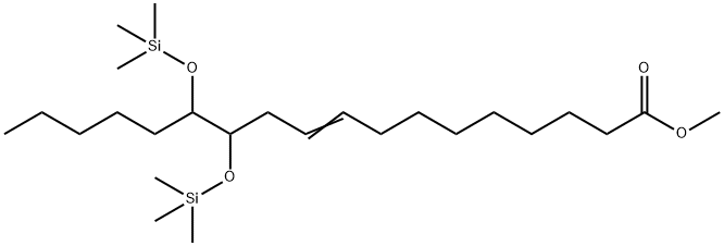 12,13-Bis[(trimethylsilyl)oxy]-9-octadecenoic acid methyl ester 结构式