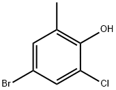 4-BROMO-2-CHLORO-6-METHYLPHENOL Struktur