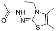 Acetic acid, (3-ethyl-4,5-dimethyl-2(3H)-thiazolylidene)hydrazide (9CI) Structure