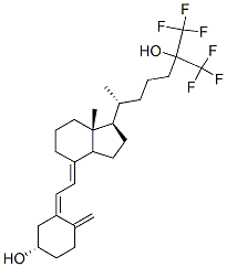 25-hydroxy-26,26,26,27,27,27-hexafluorovitamin D3 化学構造式