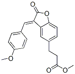 2,3-Dihydro-3-[(4-methoxyphenyl)methylene]-2-oxo-5-benzofuranpropanoic acid methyl ester Struktur