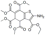2-Amino-4,5-dihydrobenzo[b]thiophene-3,4,5,6,7-pentacarboxylic acid 3-ethyl 4,5,6,7-tetramethyl ester 结构式