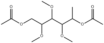 2,3,4-トリメトキシヘキサン-1,5-ジオールジアセタート 化学構造式