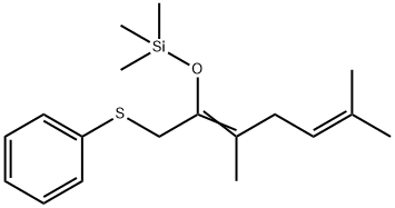 3,6-Dimethyl-2-trimethylsilyloxy-1-phenylthio-2,5-heptadiene 结构式