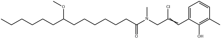 N-[2-Chloro-3-(2-hydroxy-3-methylphenyl)-2-propenyl]-8-methoxy-N-methyltetradecanamide|