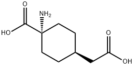 Cyclohexaneacetic acid, 4-amino-4-carboxy-, cis- (9CI),753426-79-8,结构式