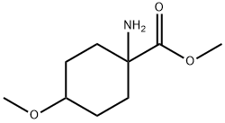 Cyclohexanecarboxylic acid, 1-amino-4-methoxy-, methyl ester (9CI) Structure