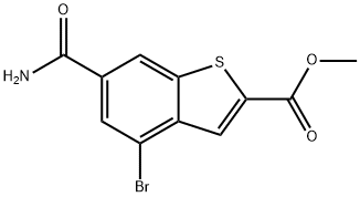 Methyl 4-broMo-6-carbaMoylbenzo[b]thiophene-2-carboxylate Structure