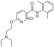 6-(2-Diethylaminoethoxy)-N-(2,6-xylyl)nicotinamide hydrochloride Structure