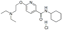 N-cyclohexyl-6-(2-diethylaminoethoxy)pyridine-3-carboxamide hydrochlor ide Structure