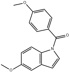 5-メトキシ-1-(4-メトキシベンゾイル)-1H-インドール 化学構造式