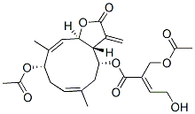 [(3AR,4R,6Z,9S,10Z,11AR)-9-乙酰氧基-6,10-二甲基-3-亚甲基-2-氧代-3A,4,5,8,9,11A-六氢环癸[B]呋喃-4-基] (E)-2-(乙酰氧基甲基)-4-羟基丁-2-烯酸酯, 75351-98-3, 结构式