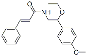 N-[2-エトキシ-2-(4-メトキシフェニル)エチル]-3-フェニルプロペンアミド 化学構造式