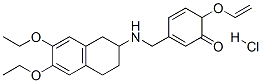 3-[[(6,7-diethoxytetralin-2-yl)amino]methyl]-6-ethenoxy-cyclohexa-2,4- dien-1-one hydrochloride,75370-45-5,结构式