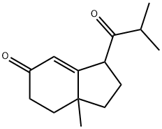 2,3,5,6,7,7a-Hexahydro-7a-methyl-3-(2-methyl-1-oxopropyl)-1H-inden-5-one Structure