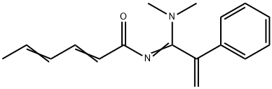 N-[1-(Dimethylamino)-2-phenyl-2-propenylidene]-2,4-hexadienamide|