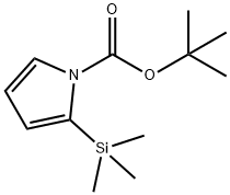 1H-Pyrrole-1-carboxylic acid, 2-(triMethylsilyl)-, 1,1-diMethylethyl ester 化学構造式