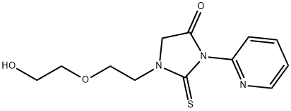 1-[2-(2-Hydroxyethoxy)ethyl]-3-(2-pyridyl)-2-thioxoimidazolidin-4-one 结构式