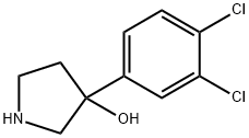 3-(3,4-二氯苯基)-3-吡咯烷醇盐酸盐,754133-38-5,结构式