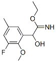 Benzeneethanimidic  acid,  3-fluoro--alpha--hydroxy-2-methoxy-5-methyl-,  ethyl  ester  (9CI) Struktur