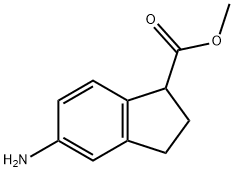 5-Amino-2,3-dihydro-1H-indene-1-carboxylic acid methyl ester 化学構造式