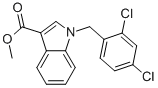 1H-INDOLE-3-CARBOXYLIC ACID, 1-[(2,4-DICHLOROPHENYL)METHYL]-,METHYL ESTER Structure