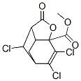 6,7,8-Trichloro-3,3a,4,5-tetrahydro-2-oxo-3,5-methanobenzofuran-7a(2H)-carboxylic acid methyl ester 结构式