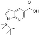 1H-Pyrrolo[2,3-b]pyridine-5-carboxylic acid, 1-[(1,1-dimethylethyl)dimethylsilyl]-,754214-41-0,结构式