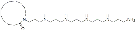 1-(19-Amino-4,8,12,16-tetraazanonadecan-1-yl)azacyclotridecan-2-one Structure