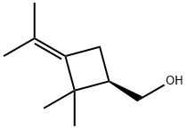 Cyclobutanemethanol, 2,2-dimethyl-3-(1-methylethylidene)-, (1R)- (9CI) Structure
