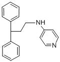 N-(4-ピリジル)-3,3-ジフェニルプロピルアミン 化学構造式