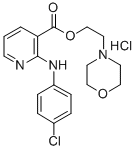 2-((4-Chlorophenyl)amino)-3-pyridinecarboxylic acid 2-(4-morpholinyl)e thyl ester HCl 结构式
