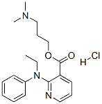3-dimethylaminopropyl 2-(ethyl-phenyl-amino)pyridine-3-carboxylate hyd rochloride,75449-67-1,结构式