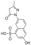 7-(4,5-dihydro-3-methyl-5-oxo-1H-pyrazol-1-yl)-3-hydroxynaphthalene-1-sulphonic acid 结构式