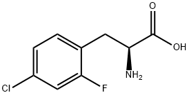 4-氯-2-氟-DL-苯丙氨酸, 754944-16-6, 结构式